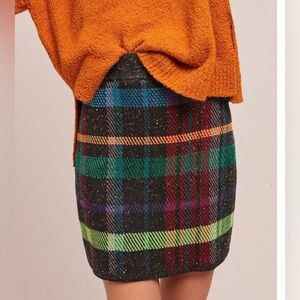 Cecilia Prado textured multicolored plaid mini skirt
